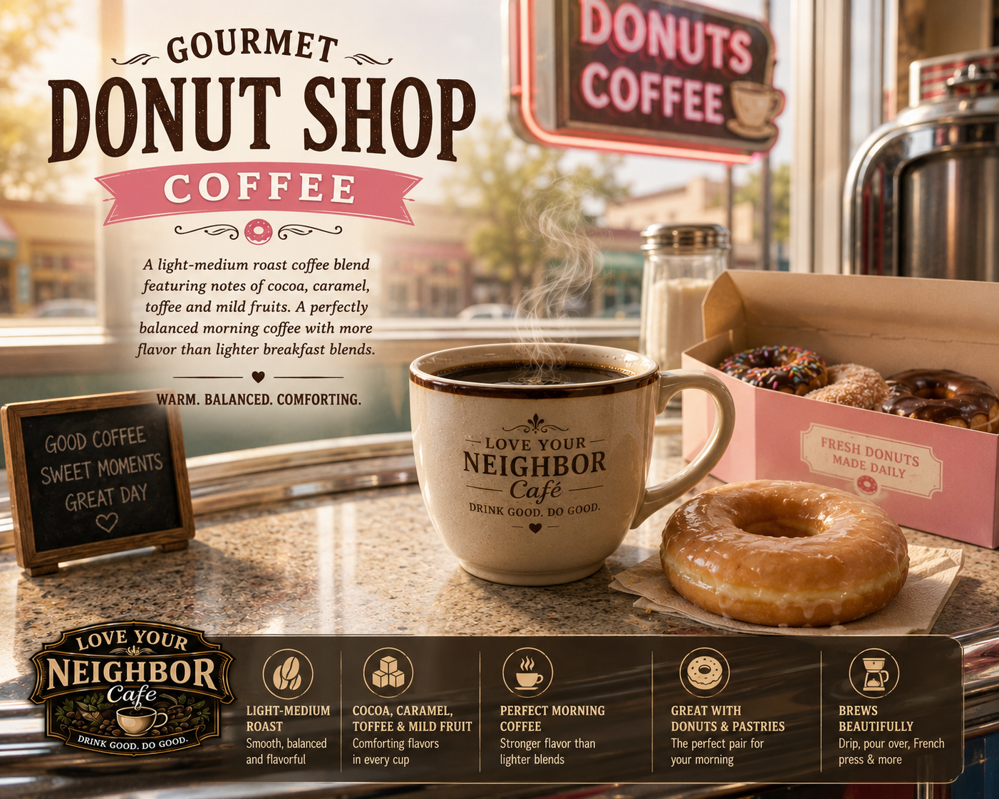 Gourmet Donut Shop Coffee