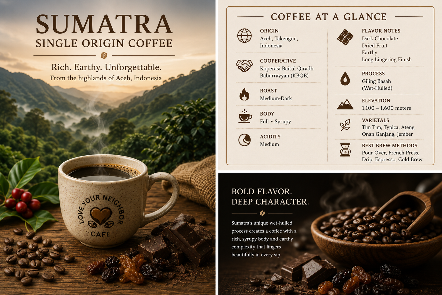Sumatra Single Origin Coffee