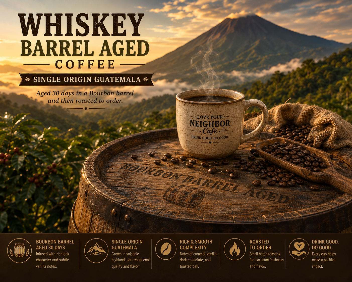Whiskey Barrel Aged Coffee